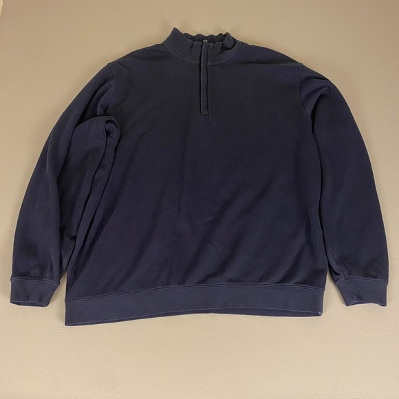 Cutter & Buck Quarter 1/4 Zip Pullover Sweater Men's XXL‎ Blue Mock Neck Casual - Picture 1 of 11